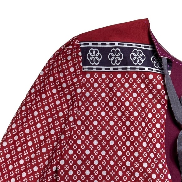 Alix of Bohemia Red Ruby Doll Long Sleeve Mini Dress US L - Picture 8 of 13